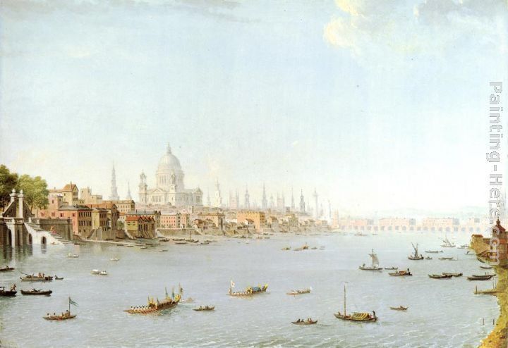 Antonio Joli The Thames Looking Towards The City